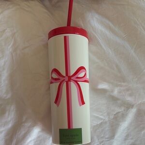 Kate Spade White and Red Tumbler